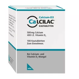 CALCILAC Kramtomosios tabletės, 100 vnt