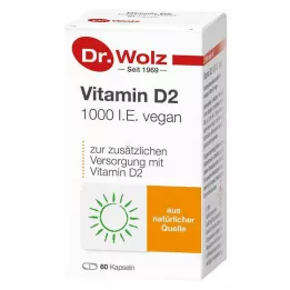 VITAMIN D2 1000 I.E. veganiškos kapsulės, 60 vnt