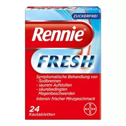 RENNIE FRESH Kramtomosios tabletės, 24 vnt