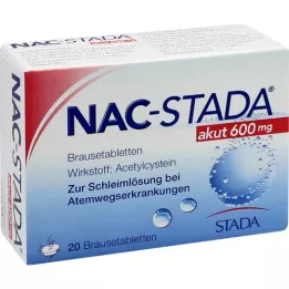 NAC STADA ūminės 600 mg šnypščiosios tabletės, 20 vnt