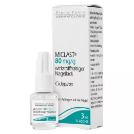 MICLAST 80 mg/g gydomasis nagų lakas, 3 ml