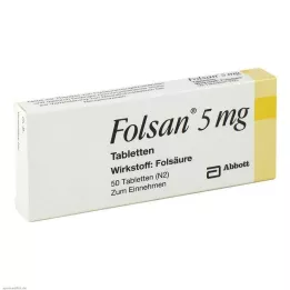 FOLSAN 5 mg tabletės, 50 vnt