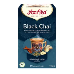 YOGI TEA Black Chai organiniai filtrų maišeliai, 17x2,2 g
