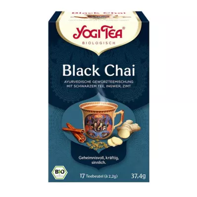 YOGI TEA Black Chai organiniai filtrų maišeliai, 17x2,2 g