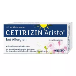 CETIRIZIN Aristo alergijoms 10 mg plėvele dengtos tabletės, 50 vnt