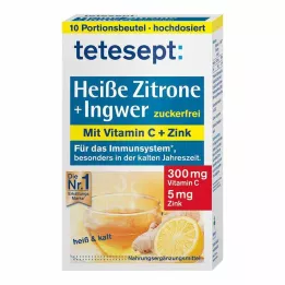 TETESEPT karšta citrina su imbiero milteliais be cukraus, 10X3 g
