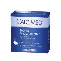 CALCIMED 500 mg šnypščiosios tabletės, 20 vnt