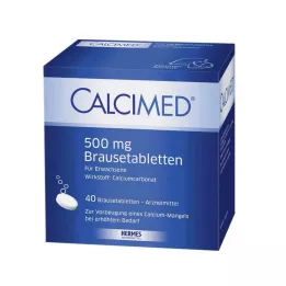 CALCIMED 500 mg šnypščiosios tabletės, 40 vnt