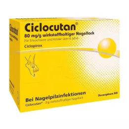 CICLOCUTAN 80 mg/g aktyvaus nagų lako, 3 g