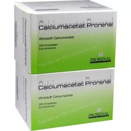 CALCIUMACETAT PRORENAL 500 mg plėvele dengtos tabletės, 200 vnt