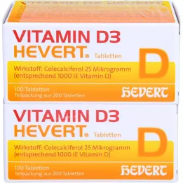 VITAMIN D3 HEVERT tabletės, 200 vnt