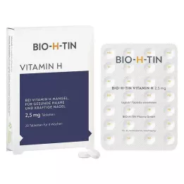 BIO-H-TIN Vitaminas H 2,5 mg 4 savaites tabletės, 28 vnt
