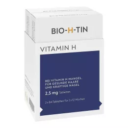 BIO-H-TIN Vitaminas H 2,5 mg 2x12 sav. tabletės, 2x84 vnt