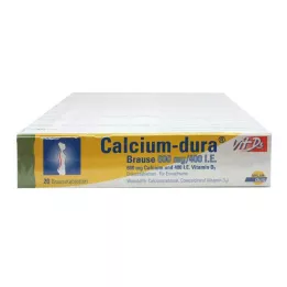 CALCIUM DURA Vit D3 putojantis 600 mg/400 TV, 120 vnt