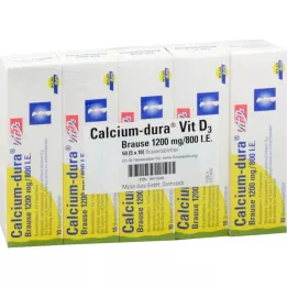 CALCIUM DURA Vit D3 putojantis 1200 mg/800 TV, 50 vnt