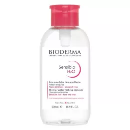 BIODERMA Sensibio H2O valymo tirpalo pompa, 500 ml