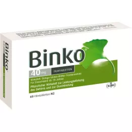 BINKO 40 mg plėvele dengtos tabletės, 60 vnt