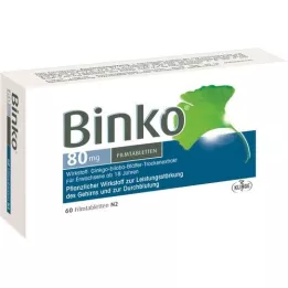 BINKO 80 mg plėvele dengtos tabletės, 60 vnt