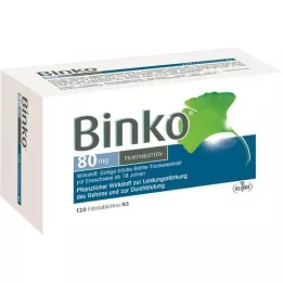 BINKO 80 mg plėvele dengtos tabletės, 120 vnt