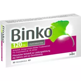 BINKO 120 mg plėvele dengtos tabletės, 30 vnt