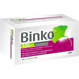 BINKO 120 mg plėvele dengtos tabletės, 120 vnt