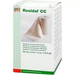 ROSIDAL CC kohezinis kompresinis tvarstis 10 cmx6 m, 1 vnt