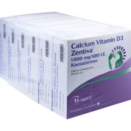 CALCIUM VITAMIN D3 Zentiva 1000 mg/880 TV Kautab, 120 vnt