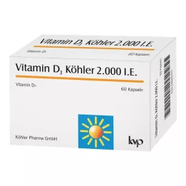 VITAMIN D3 KÖHLER 2000 TV kapsulės, 60 vnt