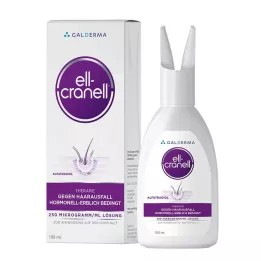 ELL-CRANELL 250 mikrogramų/ml tirpalas, skirtas naudoti ant galvos, 100 ml