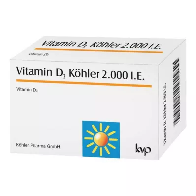 VITAMIN D3 KÖHLER 2000 TV kapsulės, 120 vnt VITAMIN D3 KÖHLER 2000 TV kapsulės, 120 vnt