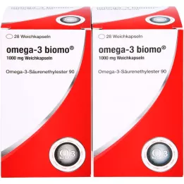 OMEGA-3 biomo 1000 mg minkštos kapsulės, 56 vnt