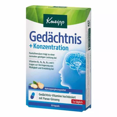 KNEIPP Atminties+koncentracijos kapsulės, 30 vnt KNEIPP Atminties+koncentracijos kapsulės, 30 vnt