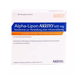 ALPHA LIPON Aristo 600 mg koncentratas infuziniam tirpalui, 5x24 ml