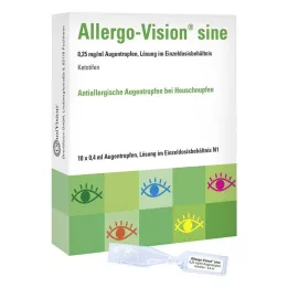 ALLERGO-VISION sine 0,25 mg/ml AT vienos dozės talpyklėje, 10X0,4 ml