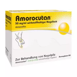 AMOROCUTAN 50 mg/ml gydomasis nagų lakas, 6 ml