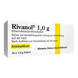 Rivanol 1,0 g miltelių, 10 vnt