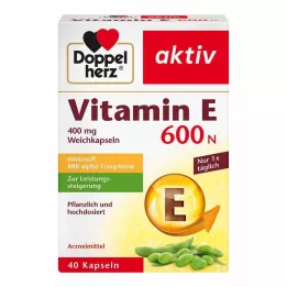 DOPPELHERZ Vitaminas E 600 N minkštos kapsulės, 40 vnt