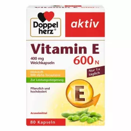 DOPPELHERZ Vitaminas E 600 N minkštos kapsulės, 80 vnt