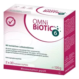 OMNI BiOTiC 6 miltelių dviguba pakuotė, 2x60 g