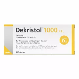 DEKRISTOL 1000 TV tabletės, 50 vnt
