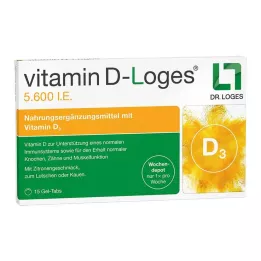 VITAMIN D-LOGES 5 600 TV savaitės depo kramtomosios tabletės, 15 vnt