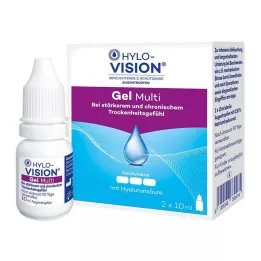 HYLO-VISION Geliniai kelių akių lašai, 2X10 ml