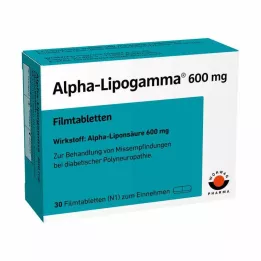 ALPHA-LIPOGAMMA 600 mg plėvele dengtos tabletės, 30 vnt