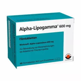 ALPHA-LIPOGAMMA 600 mg plėvele dengtos tabletės, 60 vnt