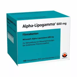 ALPHA-LIPOGAMMA 600 mg plėvele dengtos tabletės, 100 vnt
