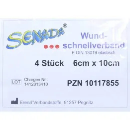 Senada lipnūs žaizdų tvarsčiai 6x10 cm, 4 vnt