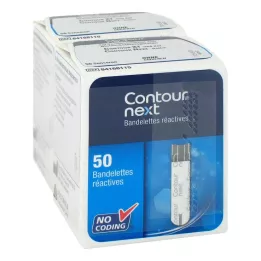 CONTOUR „Next Sensors“ bandymo juostelės, 100 vnt