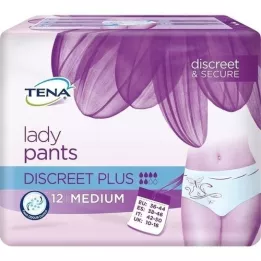 TENA LADY Kelnės Discreet Plus M, 12 vnt