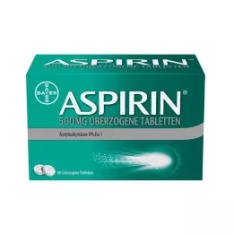 ASPIRIN 500 mg dengtos tabletės, 80 vnt