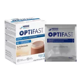 OPTIFAST Namų gėrimas Šokolado milteliai, 8X55 g